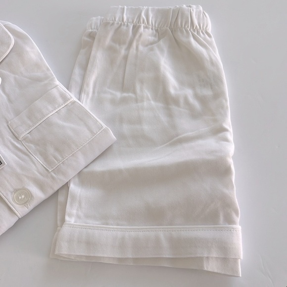 PETITE PLUME Boys Classic White Short Set Chemical Free Flame Resistant 10 - Picture 7 of 9